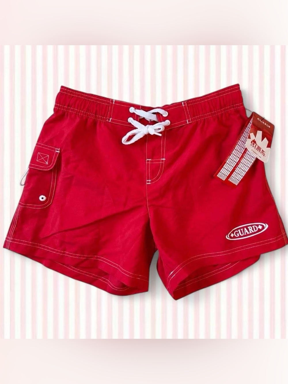 GUARD Red Lifeguard Board Shorts Swim Trunks Men’s M NWT Rise Aquatics